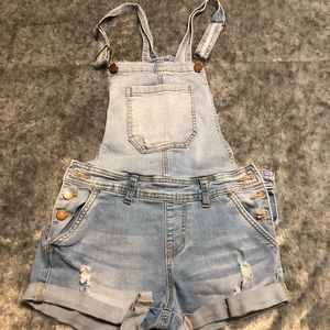 Jean short romper